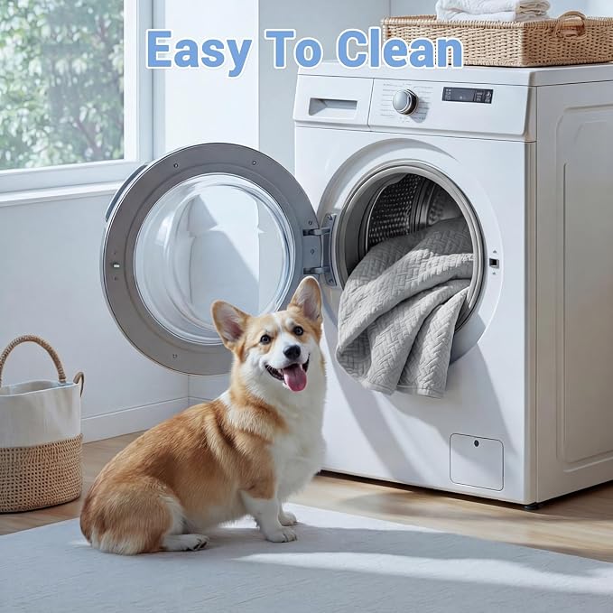 WROS Cooling Human Dog Bed for Summer, Breathable Washable Floor Lounger for People & Pets, 65"x36"x11", Glacier Grey, Pet Bed for Hot Weather Relaxing