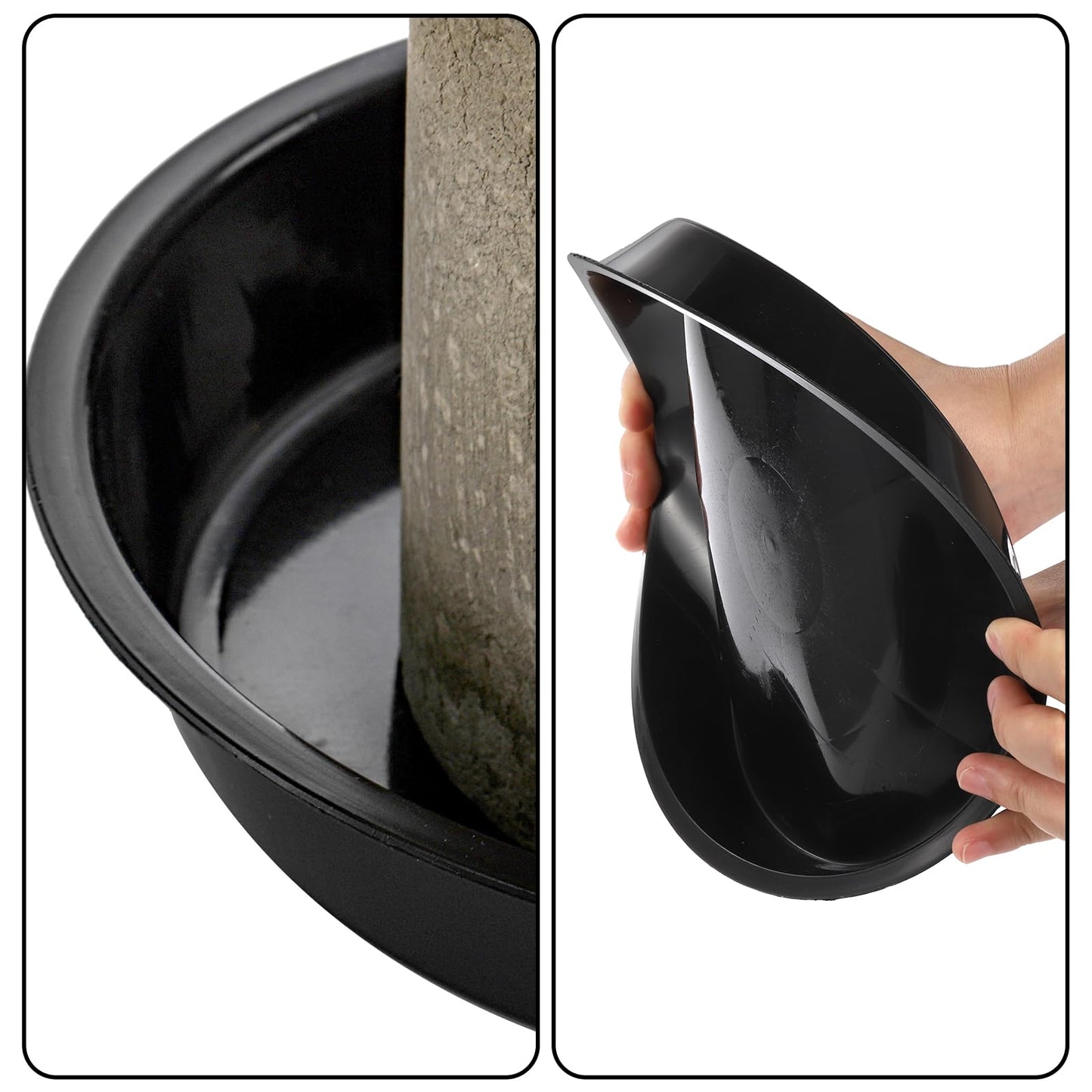 yarlung 40 Pack Plant Saucers, Black Plastic Drip Trays for Flower Pots, Round 4/5/8/9 Inch Plant Drainage Tray for Potted Plants, Indoor Outdoor Garden, 4 Sizes