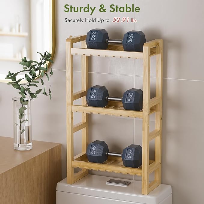AmazerBath Bamboo Over The Toilet Storage Shelf