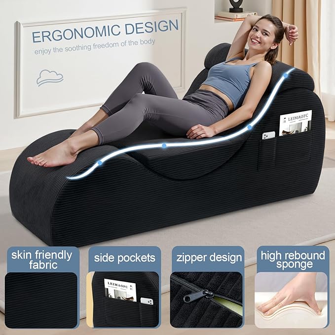 Yoga Chair Lounge for Adult, Ergonomic Chaise Lounge Chair