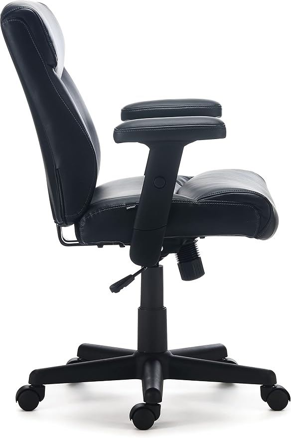 Staples Ergonomic Task Chair, Faux Leather, Adjustable Height