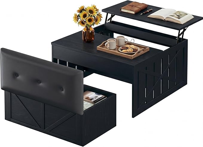 HUAHUU Coffee Table, 31.5 Lift Top Coffee Tables