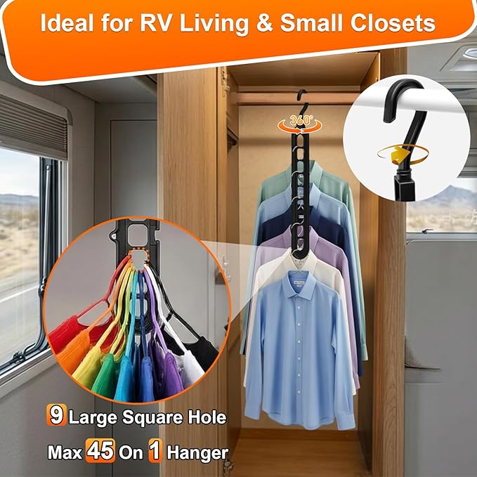 Magic Space Saving Hangers, 7 Pack Multi-Functional Closet Organizers and