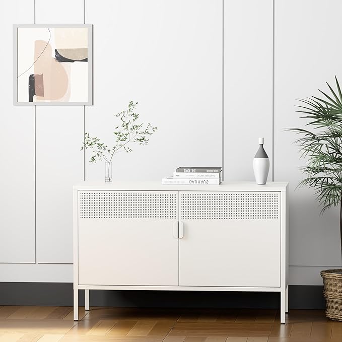 Washsemba 2 Door Storage Sideboard, Metal Storage Cabinet