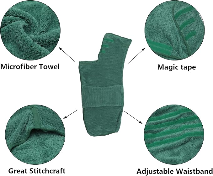 Geyecete Dog Bathrobe Towel Dog Drying Coat-Dry Fast Dog Bag-Pineapple Grid Fast Drying Super Absorbent Pet Dog Bath Robe Towel-Green-3XL