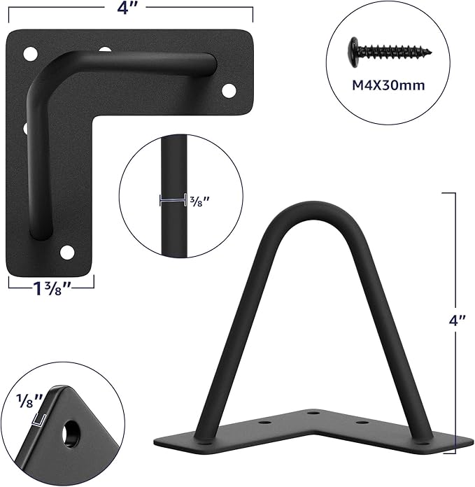 SMARTSTANDARD 4 Inch Heavy Duty Hairpin Furniture Legs, Metal Home DIY Projects