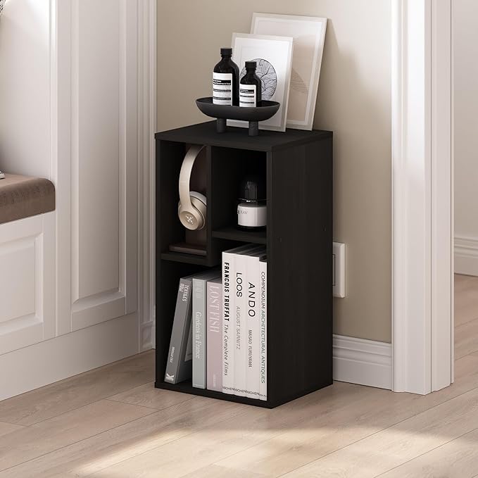 Furinno DALY Book Shelf, 3-Cube Bookshelf, Cube Storage Organizer Bookcase