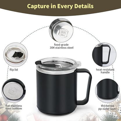 VOBAGA Coffee Mug Warmer &15oz Mug Set for Desk, Smart Coffee Cup Warmer for Office Home with 5 Temp Settings, Coffee Warmer with 2-12H Auto Shut Off, for Candles Coffee Cocoa Milk, Coffee Accessories