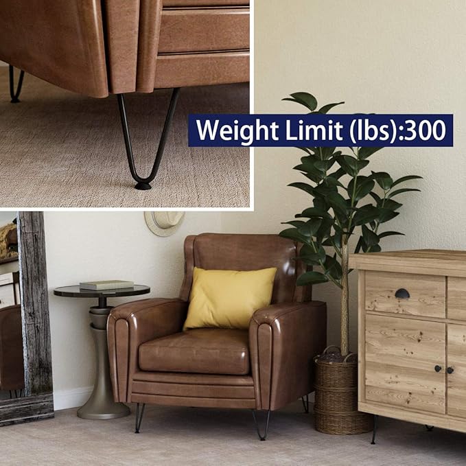 SMARTSTANDARD 6 Inch Heavy Duty Hairpin Furniture Legs, Metal Home DIY Projects