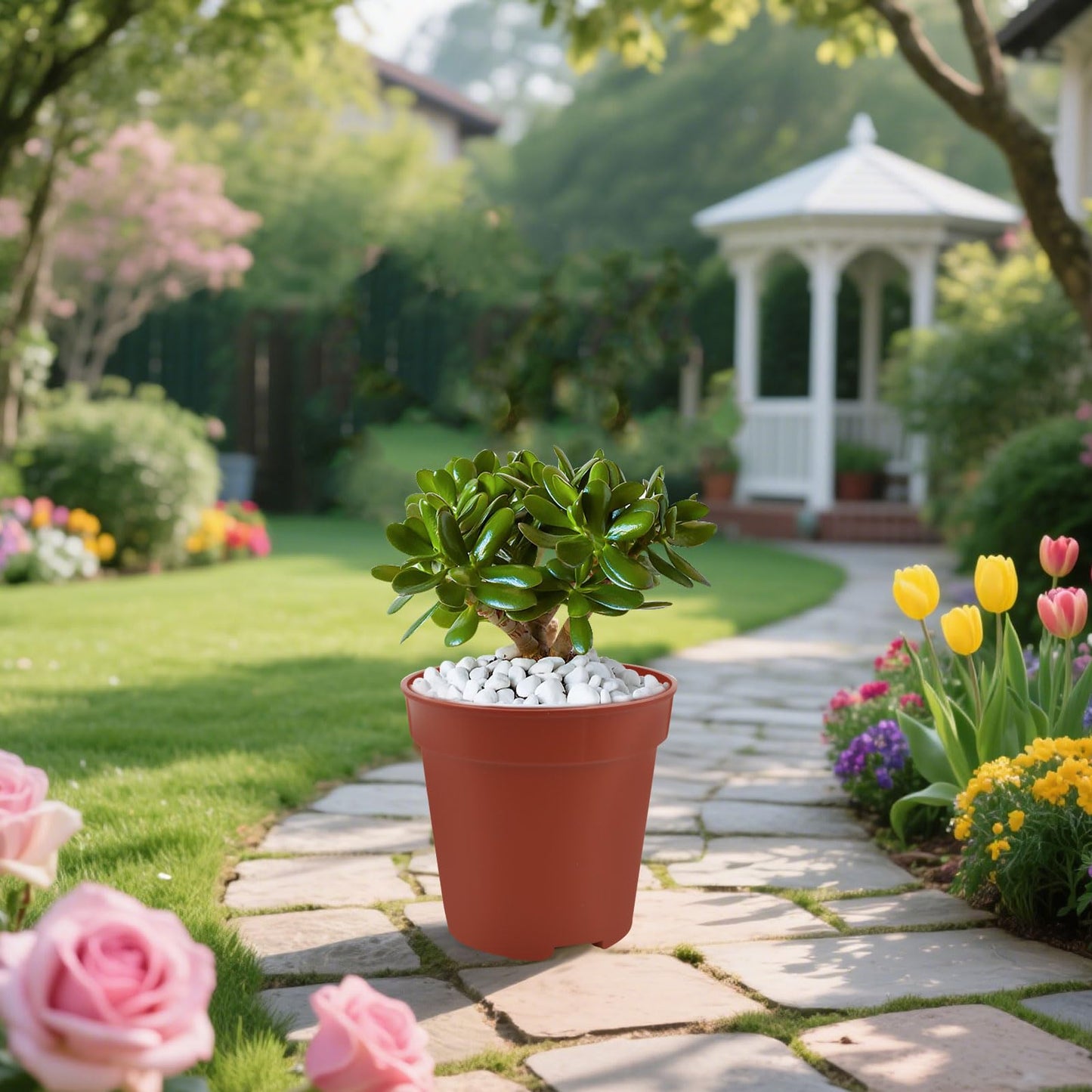 verkelly 50 Pack 2 Inch Mini Plastic Plant Pots with Drainage Holes - Small Round Nursery Seedling Pots Ideal Seedling Starters