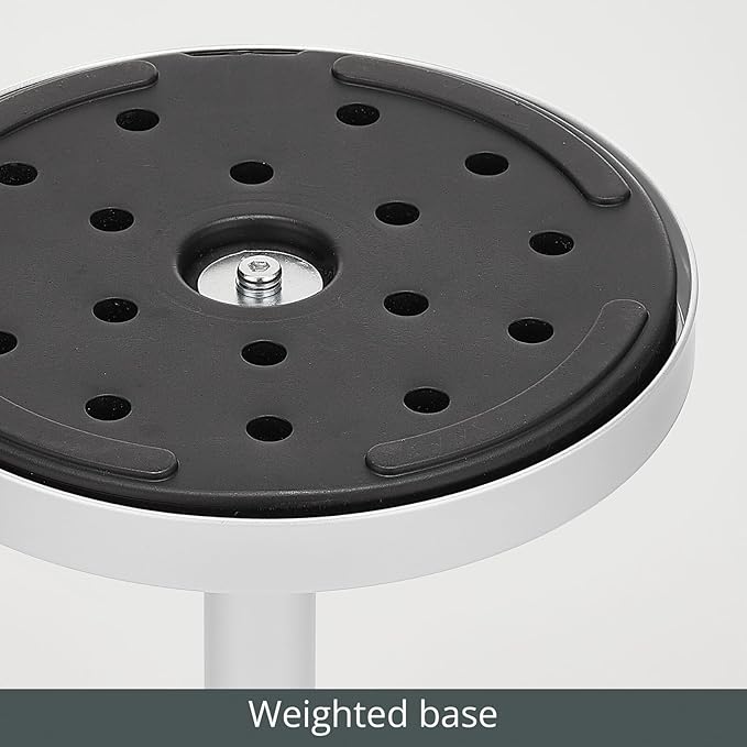 mDesign Glass Top Side/End Drink Table