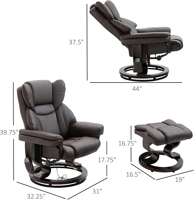 HOMCOM Massage Recliner Chair