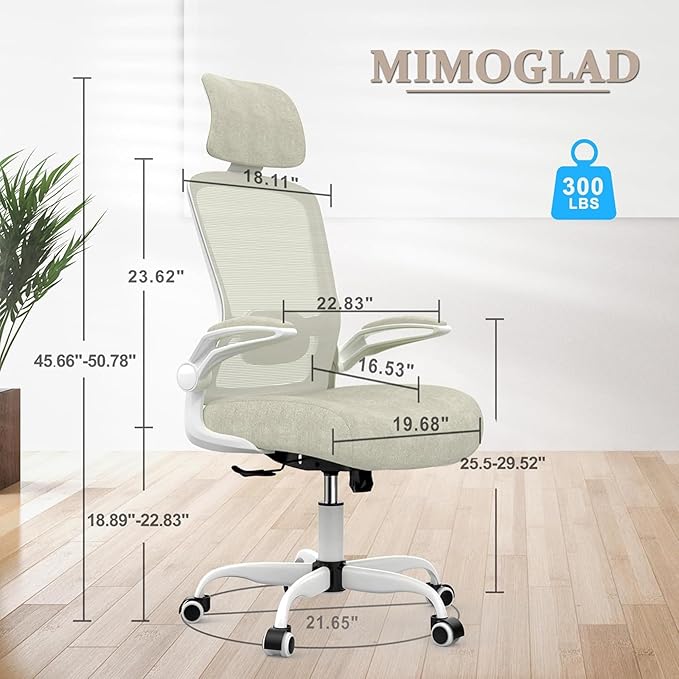Mimoglad Office Chair, High Back Ergonomic Desk Chair
