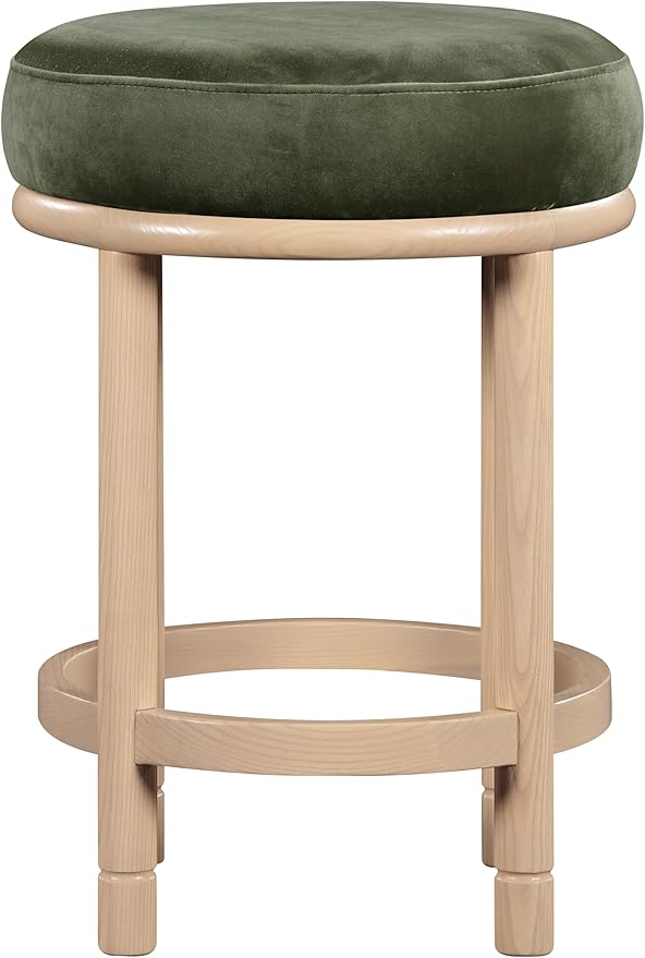 Meridian Furniture 976Green-C Monette Collection Art Deco Counter Stool