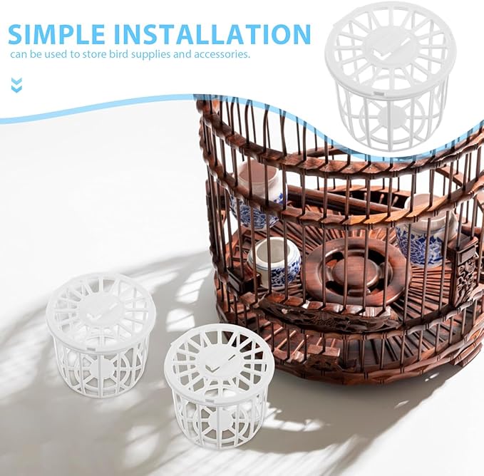 UKCOCO 4Pcs Durable Plastic Bird Nest Box for Finch and Canary Breeding Complete Nesting Material for Bird Cage Accessories for Parrots and Birds
