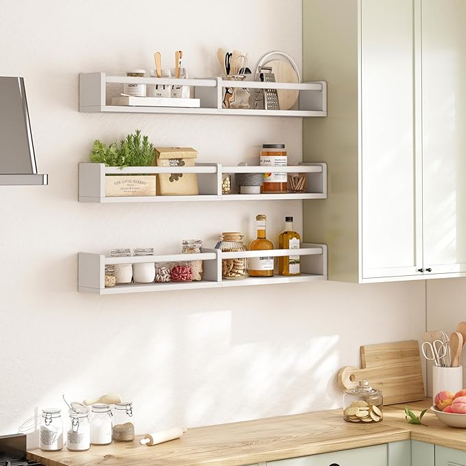 Fixwal Nursery Bookshelves, 32in Floating Bookshelves