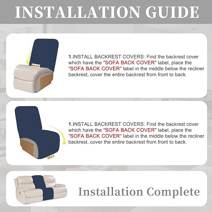 100% Waterproof Sectional Recliner Couch Covers