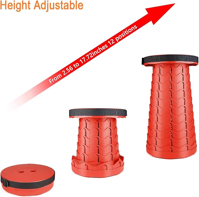 Boreeman Upgraded Folding Stool Lightweight Yet More Sturdy