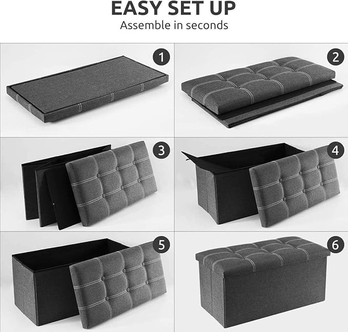 YOUDENOVA 30 inches Folding Ottoman, Ottoman