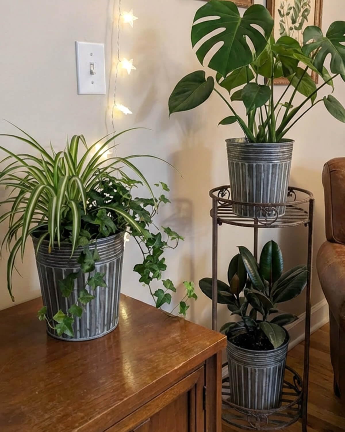 vensovo 7 Inch Galvanized Bucket Planter - 6 Pack Metal Flower Pots with Drainage Holes & Plugs, Rustic Silver Tin Pots for Indoor Herbs, Outdoor Succulents, Farmhouse Home Garden Decor