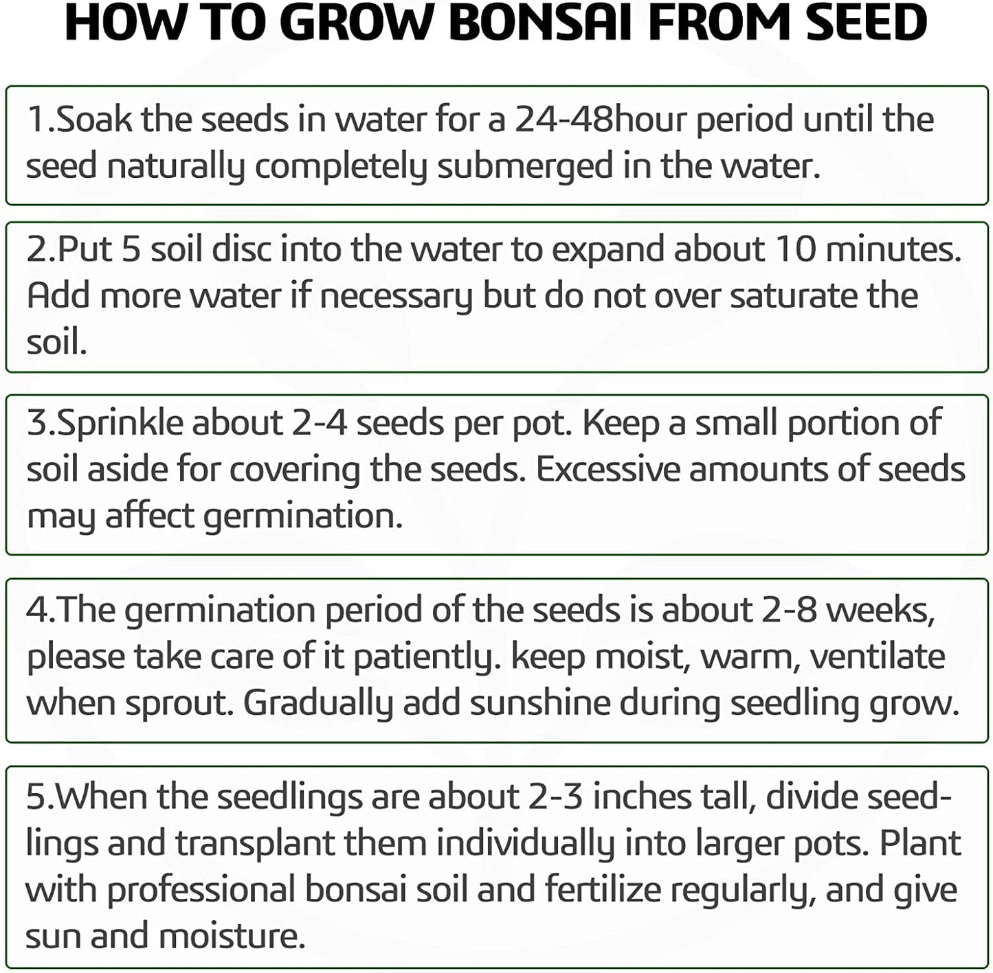 Meekear 5 Bonsai Tree Kit Complete Plant Growing Tools, Grow in Pot Indoor Bonsai Tree Starter Kit, Great Home Gardening Potted Plants DIY Gift for Adults