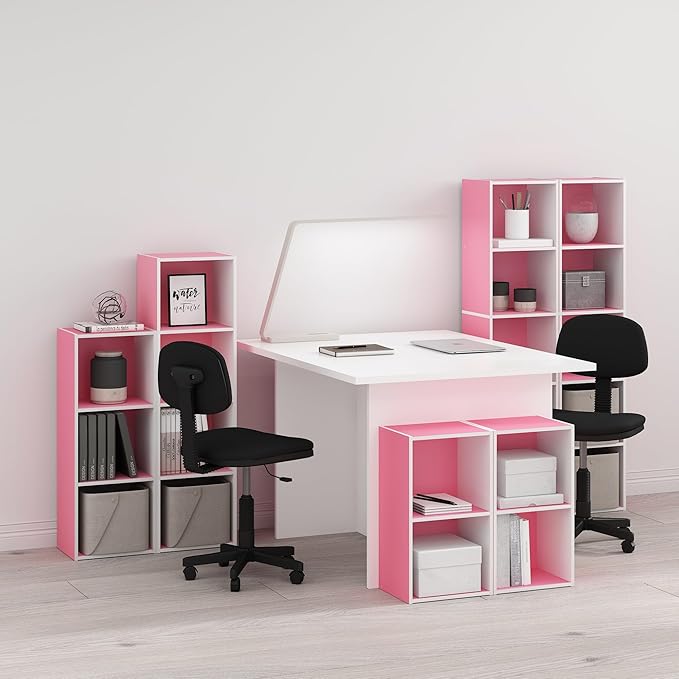 Furinno PASIR Book Shelf, 2-Tier Modern Bookshelf, Open Shelves Bookcase 9 x 12