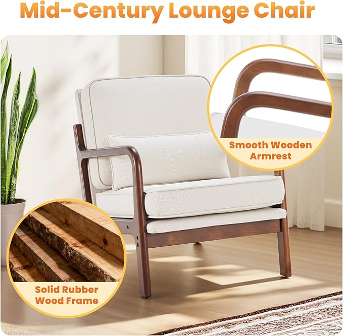 DUMOS Accent Chair Mid Century Modern Chair