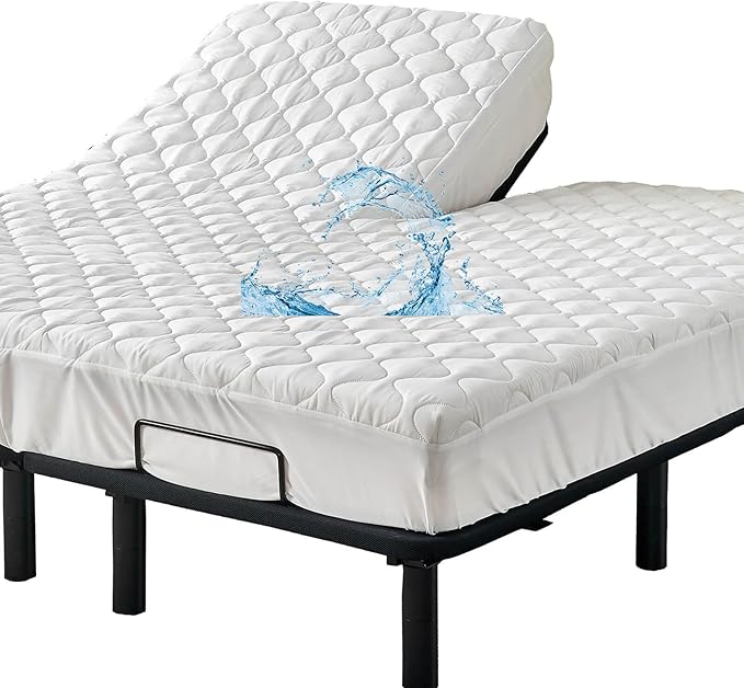 Quilted 28-30" Split Top California King Mattress Protector Pad