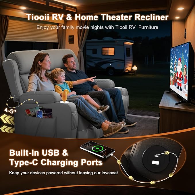 RV Loveseat Recliner Sofa, Wall Hugger Recliners