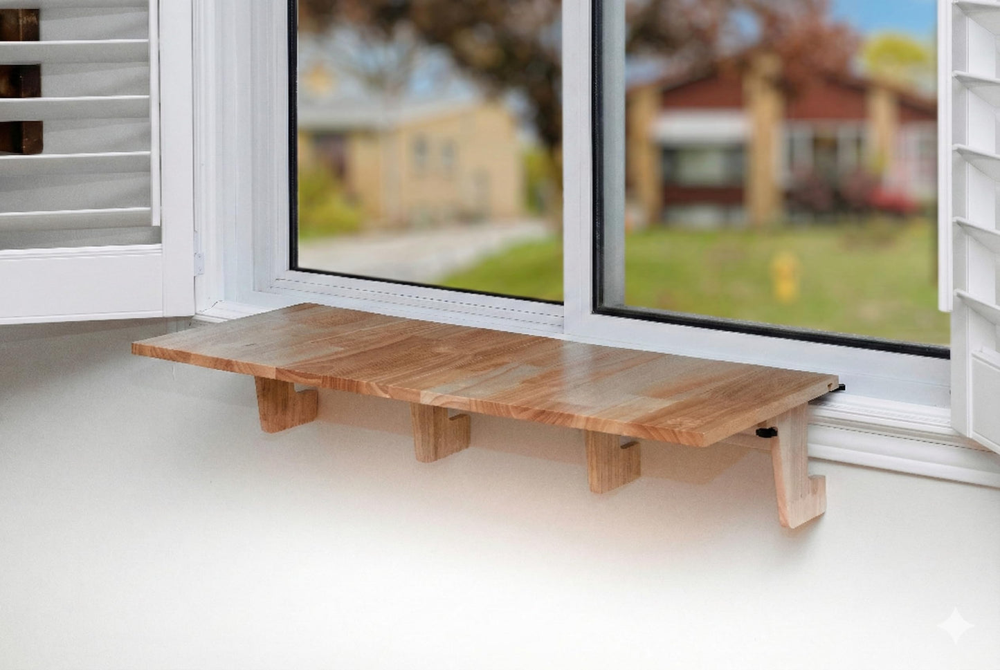 AD Furnishes Original SillMate Window Plant Shelf, 31.88"x 13.77" Sill Shelf for Plants - Verify Sizing First - Cat Perch - Renter Friendly No Drilling/Damage - Sill Extender for Plants (81 x 35cm)