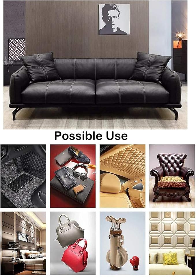 Wento Thick 2 Yard Faux Leather Fabric Soft Skin Grain PU Leather Fabric