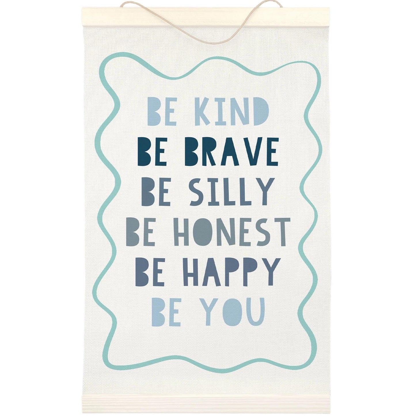 LKETW Kids Positive Affirmations Poster Hanger Frame 12x16 Inch, Be Kind Inspirational Wall Art Posters for Classroom, Motivational Hanging Banner Decor for Kids Nursery Room Bedroom Playroom