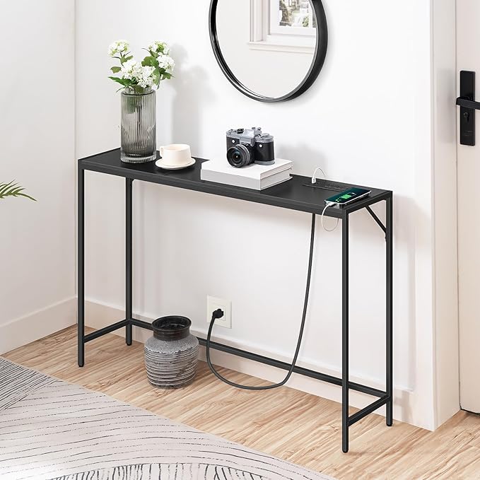 MAHANCRIS Console Table, Narrow Sofa Table, 43.3” Entrance Table