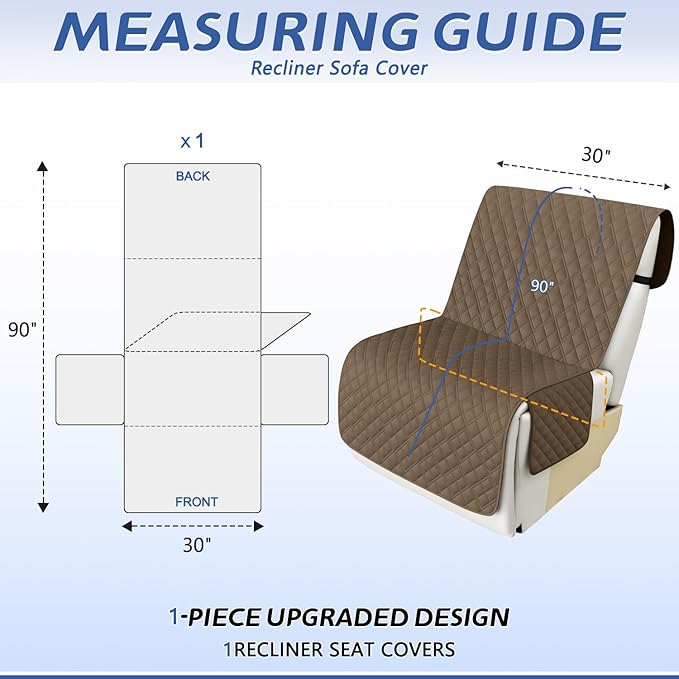 Arfntevss Recliner Sectional Couch Covers Waterproof L Shape Sofa Cover