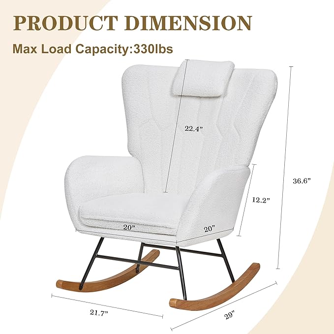 VECELO Rocking Chair Nursery