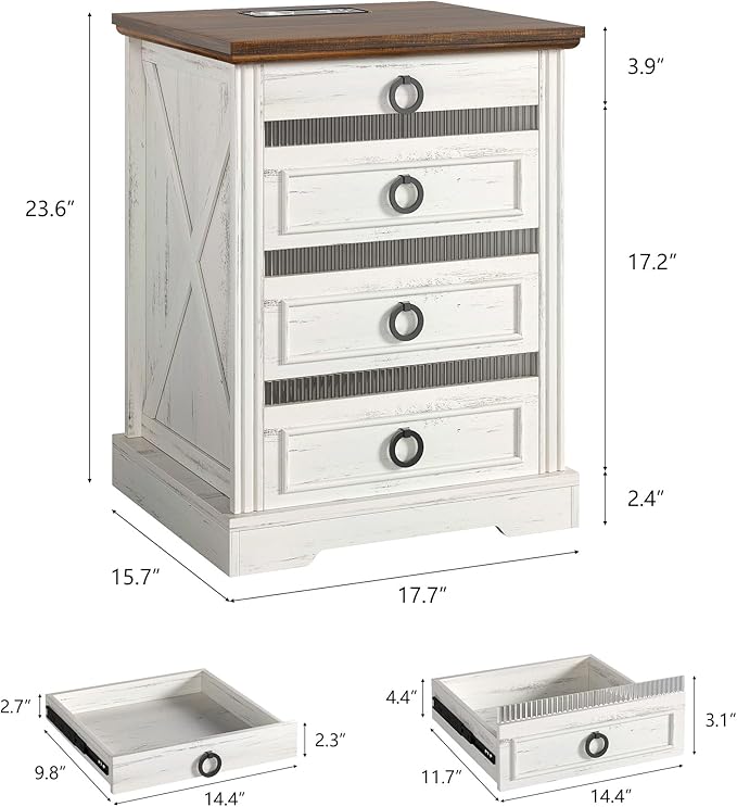 Farmhouse Night Stand Set 2