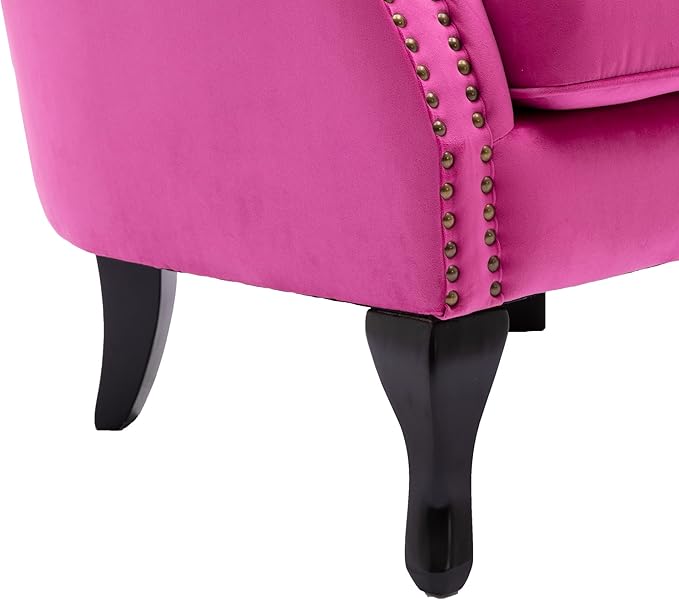 Mid Century Modern Accent Chair Upholstered Armchair Comfy Velvet Fabric Single