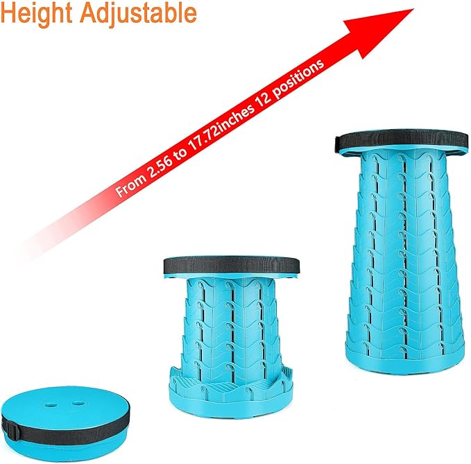 Boreeman Upgraded Folding Stool Lightweight Yet More Sturdy