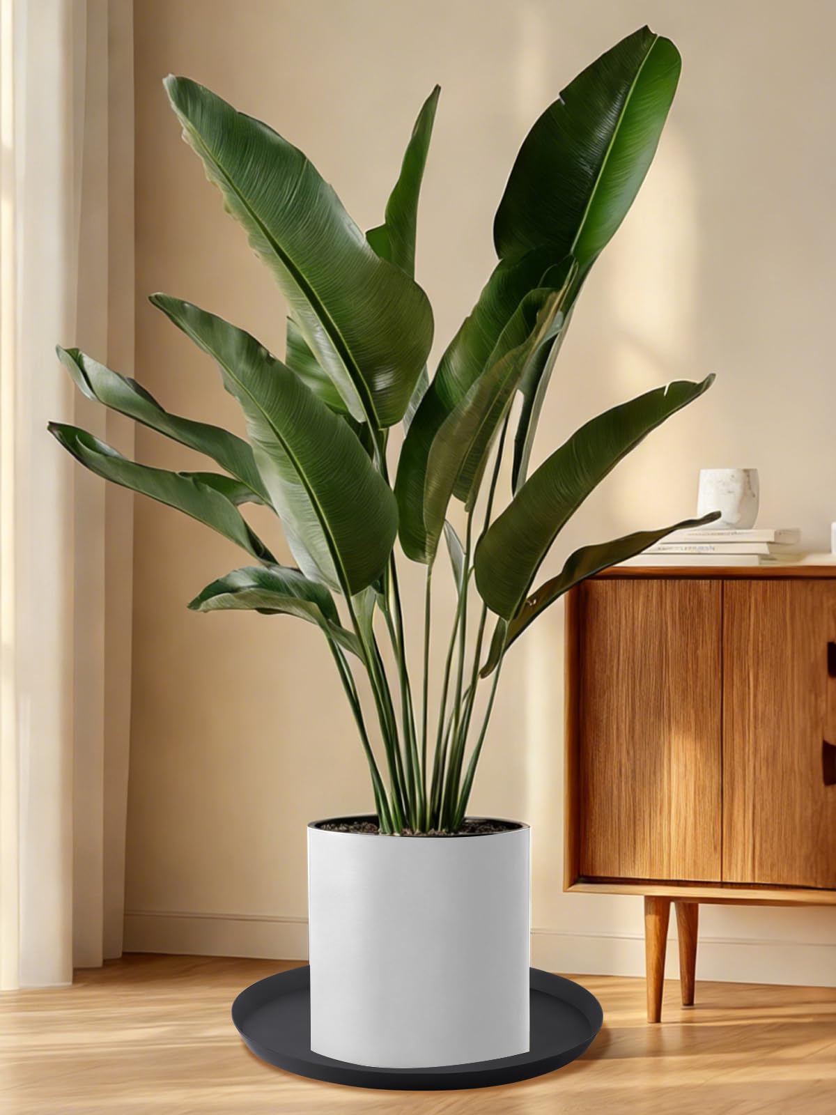 Kalolary 25 Inch Plant Saucer for Potted Plant Silicone Plant Trays Plant Saucer Growing Tray Heavy Sturdy Silicone Plant Drainage Saucers Plant Drip Trays for Pots Seed Starter Growing Trays