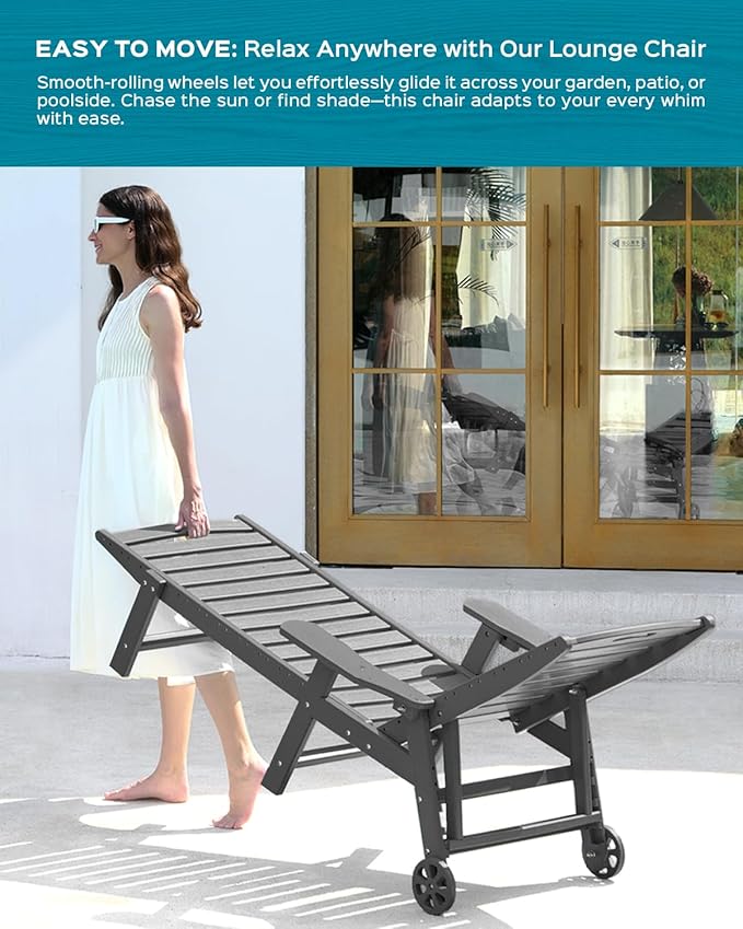 Ciokea Lounge Chair Outdoor, Oversized Chaise Lounge Chair