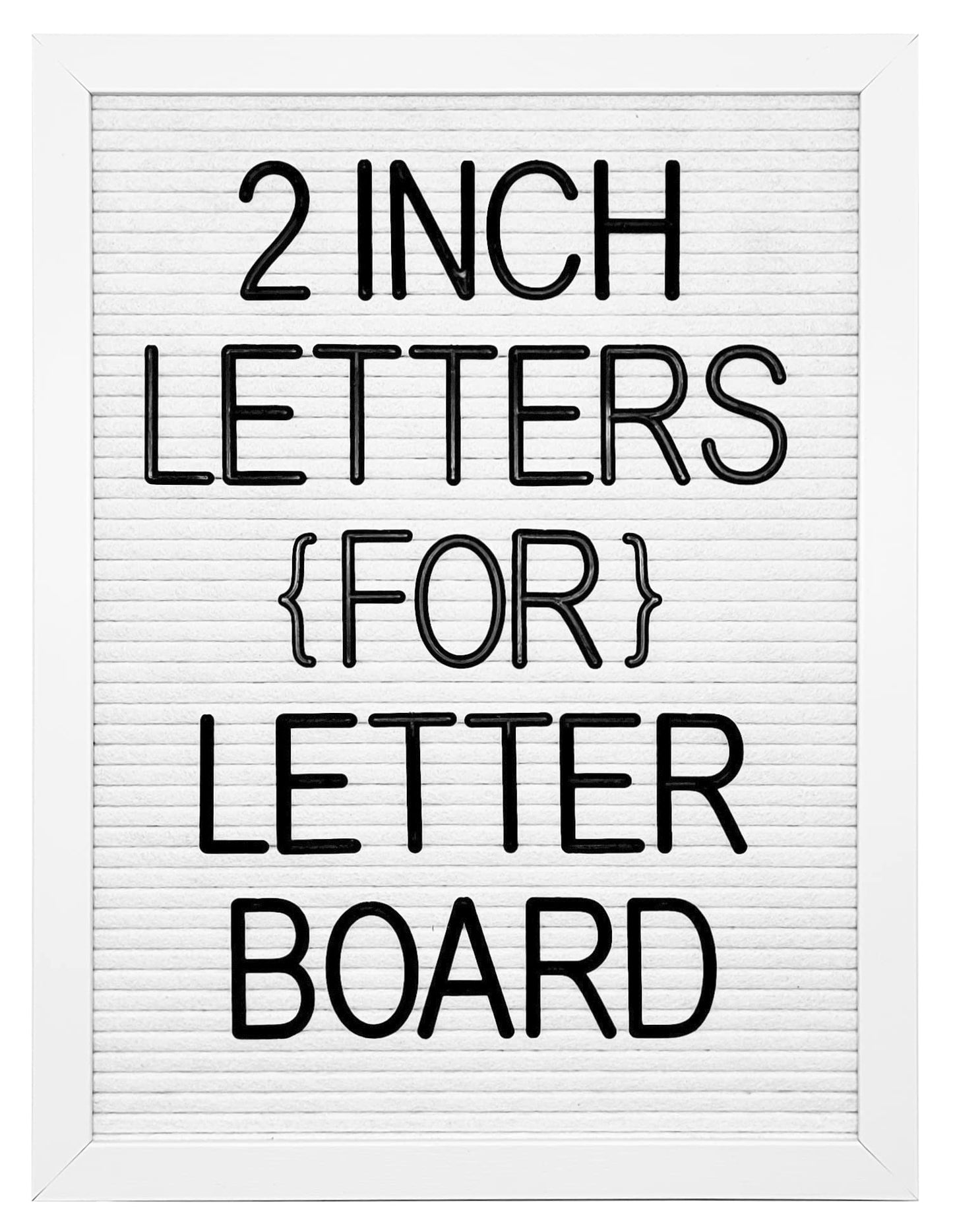 G GAMIT Felt Letter Board Letters Set - Pre-cut 227pcs 2 inch Tall Black Letters (No Board Included)