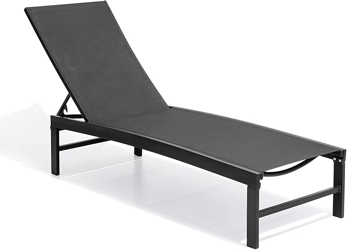 Crestlive Products Outdoor Lounge Chairs, Aluminum Pool Chaise Lounge Chairs