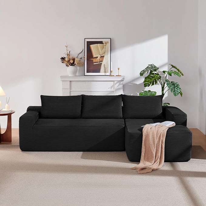 96 Inch Cloud Sectional Couch, Modern Modular Sectional Sofa