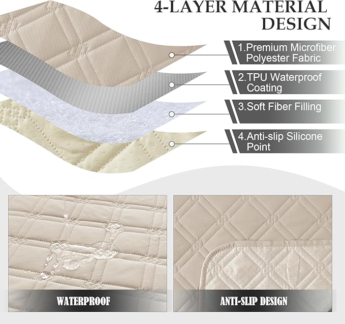 Genina Waterproof Recliner Chair Covers, Recliner Cover