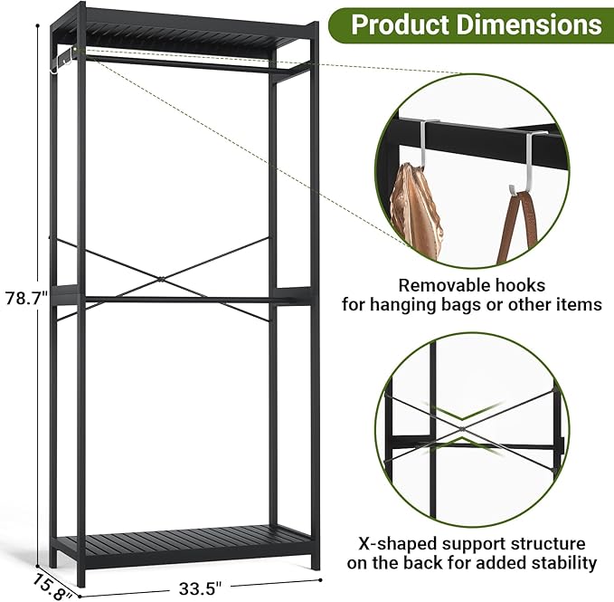 Homykic Bamboo Clothes Rack