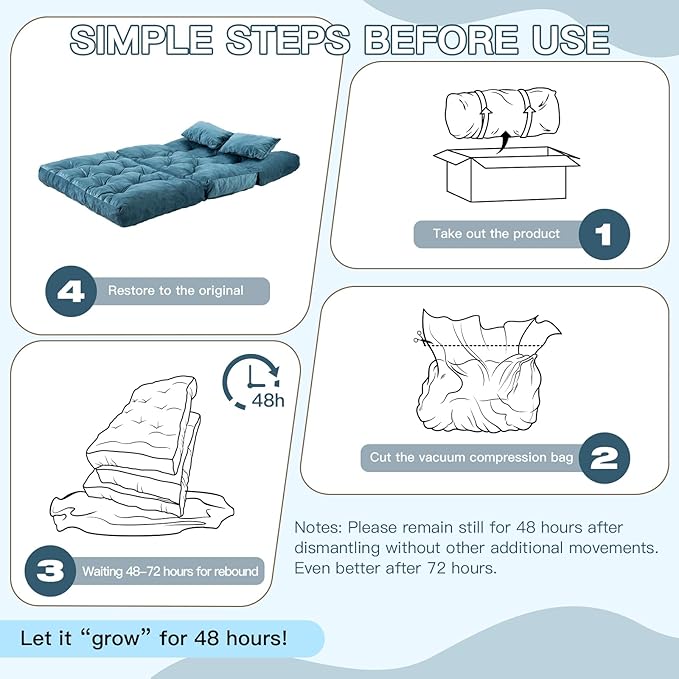 Folding Sofa Bed, Convertible Sleeper Chair
