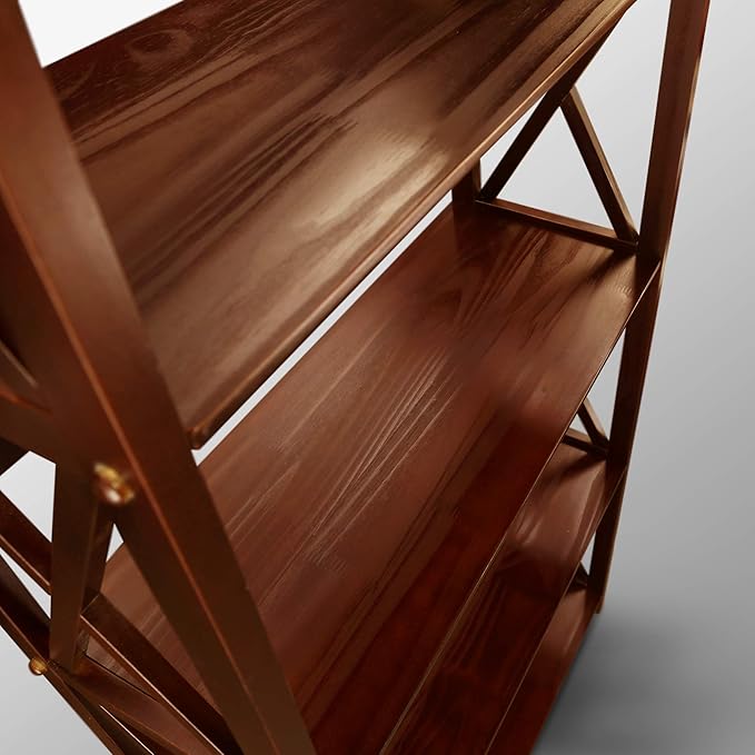 Montego 5-Shelf Bookcase-Walnut