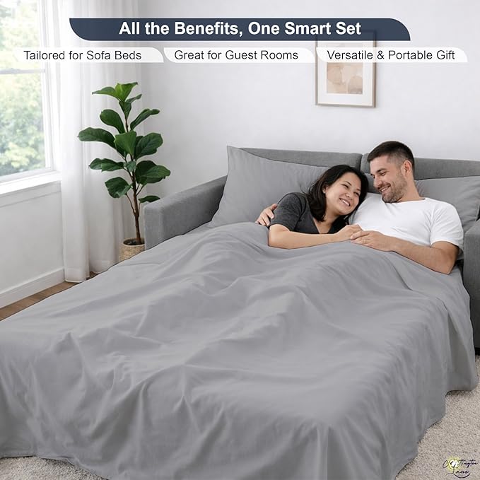Cottington Lane Sleeper Sofa Sheets Full Size, 4 Piece Premium Quality 100%