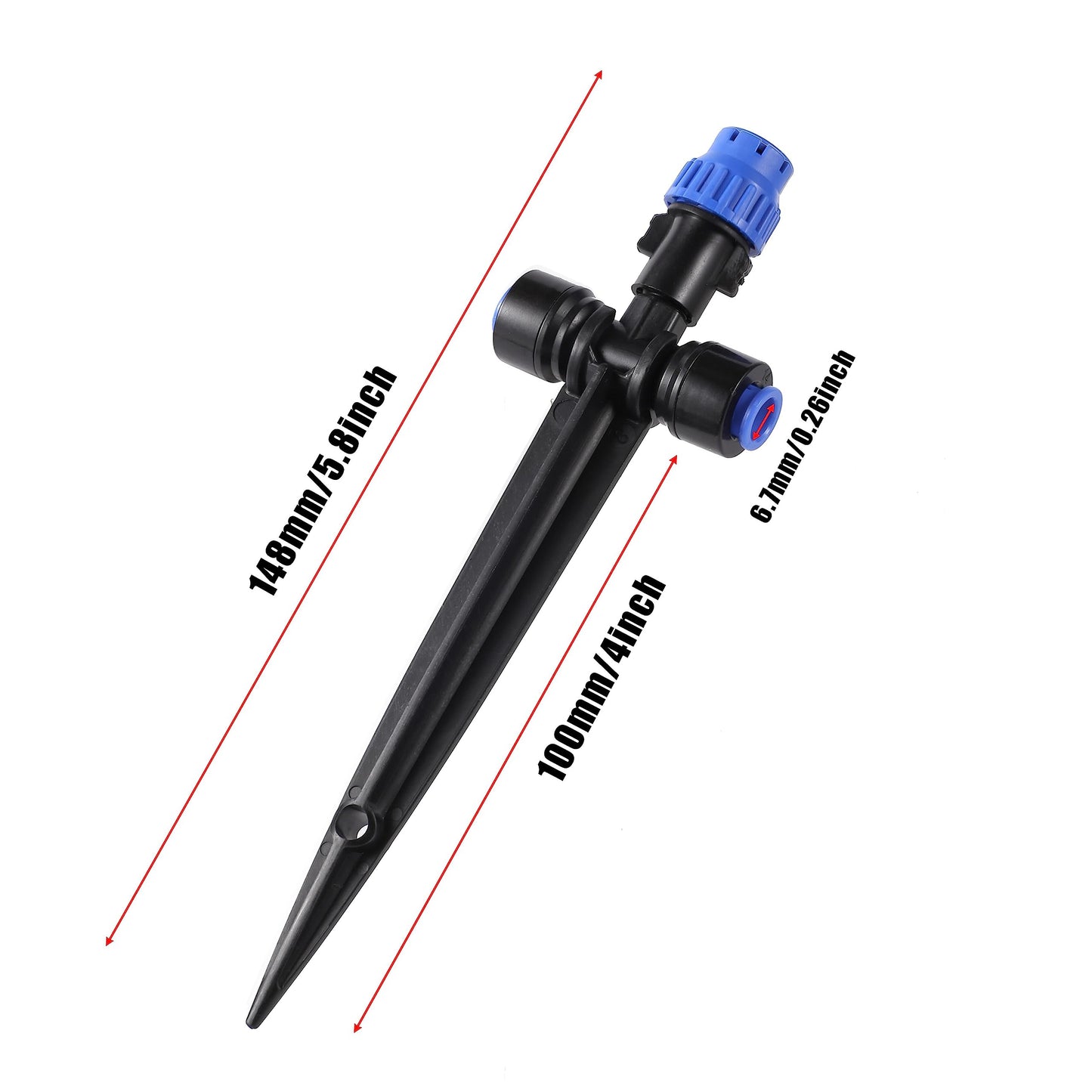 Drip Irrigation Emitters,with Adjustable 360 Degree Water Flow Drippers Sprayer Push-to-Fit for 1/4 inch Tubing, Garden Drippers Sprayer for House Garden Watering System (36pcs- Drip)