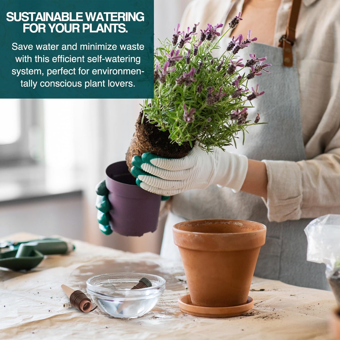 Blumat Classic Self-Watering Stakes - Prevents Overwatering and Underwatering for Healthy Growth While You are Away - Ideal for Indoor Plant Watering, 6 Pack, wo Adapter